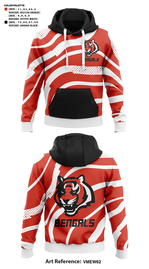 Hoodie, Bengals, , Teamtime, Team time, sublimation, custom sports apparel, team uniforms, spirit wear, spiritwear, sports uniforms, custom shirts, team store, custom team store, fundraiser sports, apparel fundraiser