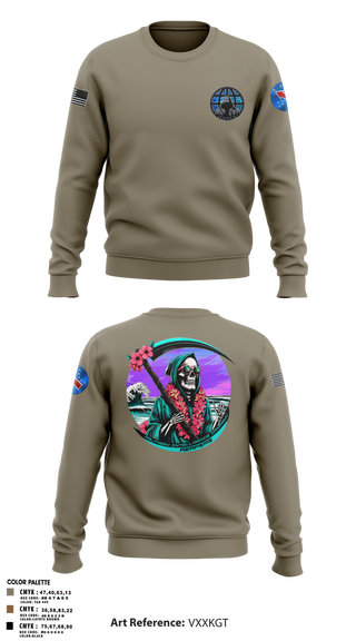 Crew Neck Sweatshirt, REAPERS, FT SHAFTER, , Teamtime, Team time, sublimation, custom sports apparel, team uniforms, spirit wear, spiritwear, sports uniforms, custom shirts, team store, custom team store, fundraiser sports, apparel fundraiser