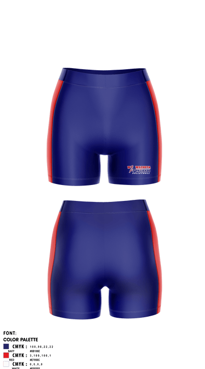 Wauneta-Palisade High School Volleyball 90886110 Women's Compression Shorts - 1