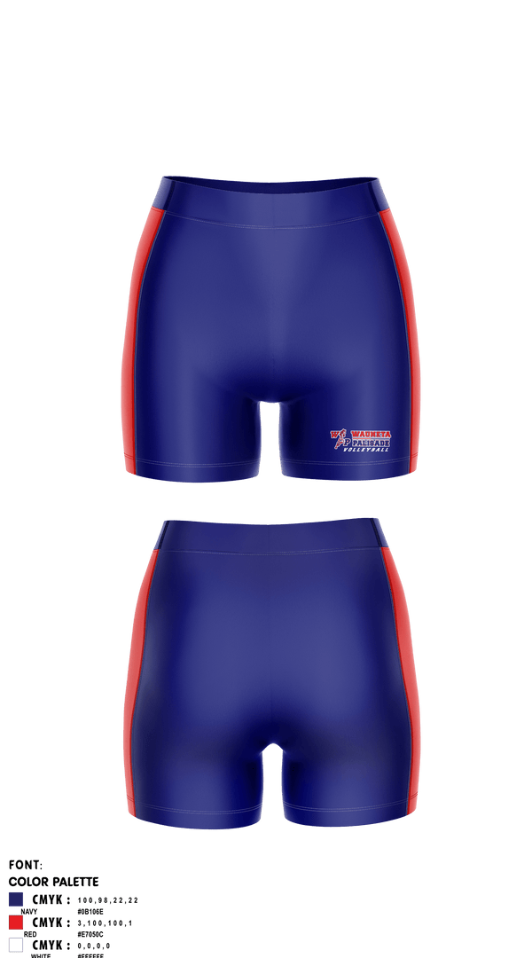 Womens Compression Shorts, Wauneta-Palisade High School Volleyball, Women's Volleyball, Teamtime, Team time, sublimation, custom sports apparel, team uniforms, spirit wear, spiritwear, sports uniforms, custom shirts, team store, custom team store, fundraiser sports, apparel fundraiser