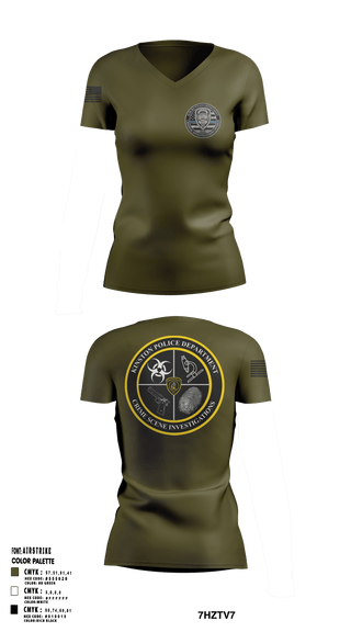 Womens Short Sleeve Vneck Shirt, CID, Police, Teamtime, Team time, sublimation, custom sports apparel, team uniforms, spirit wear, spiritwear, sports uniforms, custom shirts, team store, custom team store, fundraiser sports, apparel fundraiser