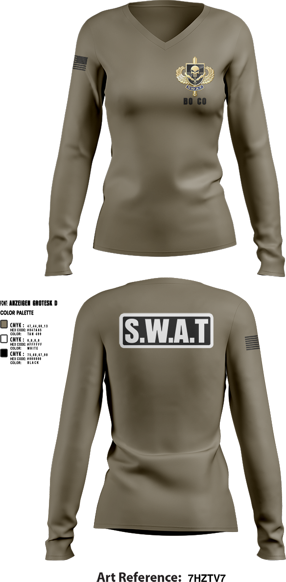 Womens Long Sleeve Vneck Shirt, Delta 4, Police, Teamtime, Team time, sublimation, custom sports apparel, team uniforms, spirit wear, spiritwear, sports uniforms, custom shirts, team store, custom team store, fundraiser sports, apparel fundraiser