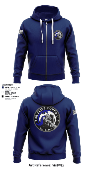 Zip Hoodie, The Elite Force Llc, Police, Teamtime, Team time, sublimation, custom sports apparel, team uniforms, spirit wear, spiritwear, sports uniforms, custom shirts, team store, custom team store, fundraiser sports, apparel fundraiser