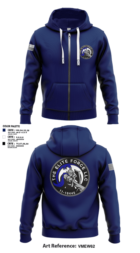 Zip Hoodie, The Elite Force Llc, Police, Teamtime, Team time, sublimation, custom sports apparel, team uniforms, spirit wear, spiritwear, sports uniforms, custom shirts, team store, custom team store, fundraiser sports, apparel fundraiser