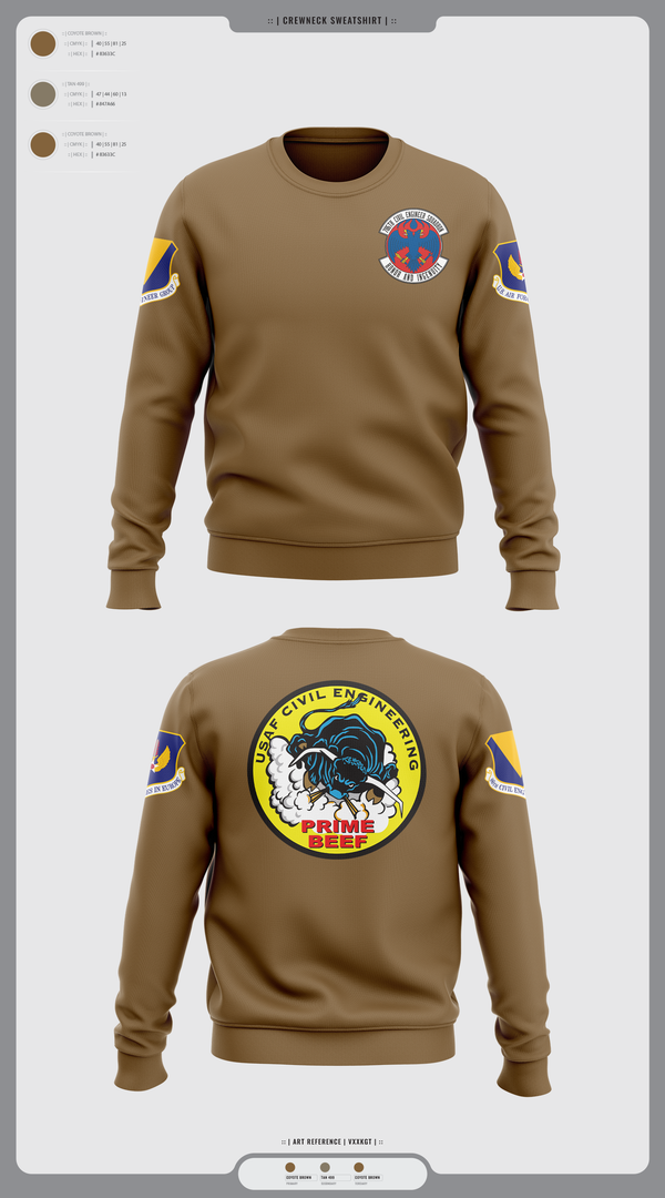 Crew Neck Sweatshirt, 786th CES, Air Force, Teamtime, Team time, sublimation, custom sports apparel, team uniforms, spirit wear, spiritwear, sports uniforms, custom shirts, team store, custom team store, fundraiser sports, apparel fundraiser