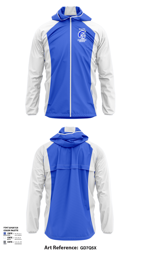 Windbreaker, Orland Jr Trojans Cheer, Cheer, Teamtime, Team time, sublimation, custom sports apparel, team uniforms, spirit wear, spiritwear, sports uniforms, custom shirts, team store, custom team store, fundraiser sports, apparel fundraiser