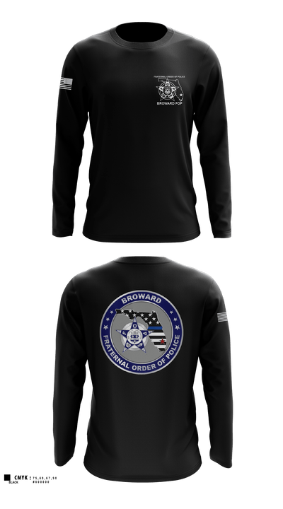 Broward Fraternal Order of Police 91005967 Long Sleeve Performance Shirt 3