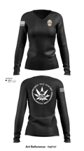 NARCOTICS BUREAU Women's Long Sleeve V-neck Shirt - 10