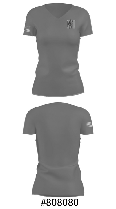 Meade High School Baseball 78796681 Women's Short Sleeve V-neck Shirt - 21