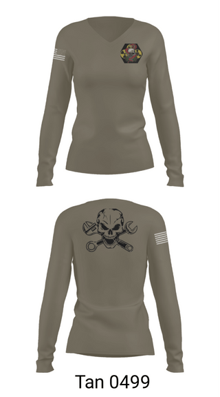 Women's Long Sleeve Vneck Shirt, 51st Chem, Army, Teamtime, Team time, sublimation, custom sports apparel, team uniforms, spirit wear, spiritwear, sports uniforms, custom shirts, team store, custom team store, fundraiser sports, apparel fundraiser