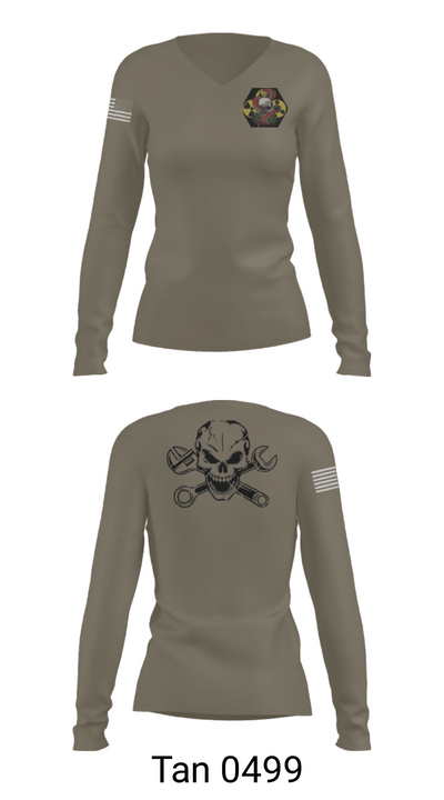 51st Chem 5478070 Women's Long Sleeve V-neck Shirt - 77