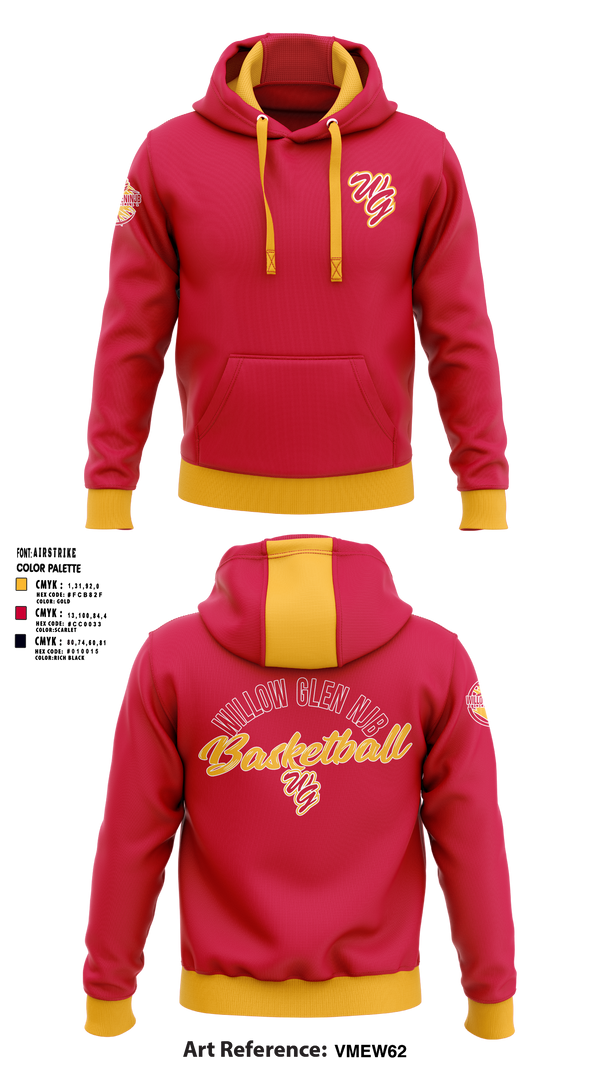 Hoodie, Willow Glen NJB Basketball, Men's Basketball, Teamtime, Team time, sublimation, custom sports apparel, team uniforms, spirit wear, spiritwear, sports uniforms, custom shirts, team store, custom team store, fundraiser sports, apparel fundraiser