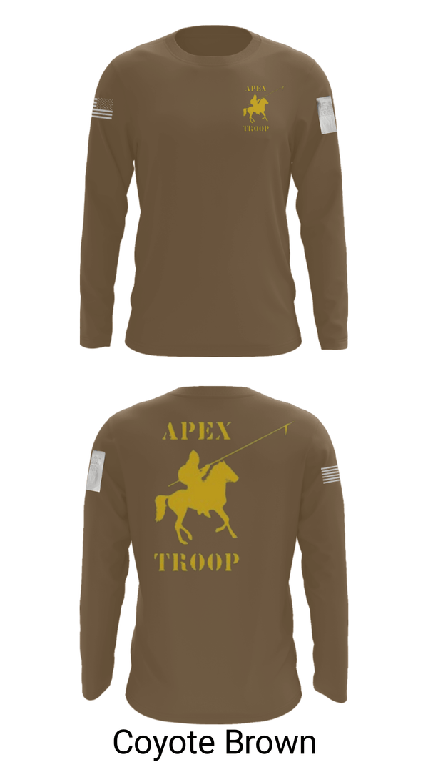 Long Sleeve Performance Shirt, Alpha Troop, 1-221 CAV, National Guard, Teamtime, Team time, sublimation, custom sports apparel, team uniforms, spirit wear, spiritwear, sports uniforms, custom shirts, team store, custom team store, fundraiser sports, apparel fundraiser