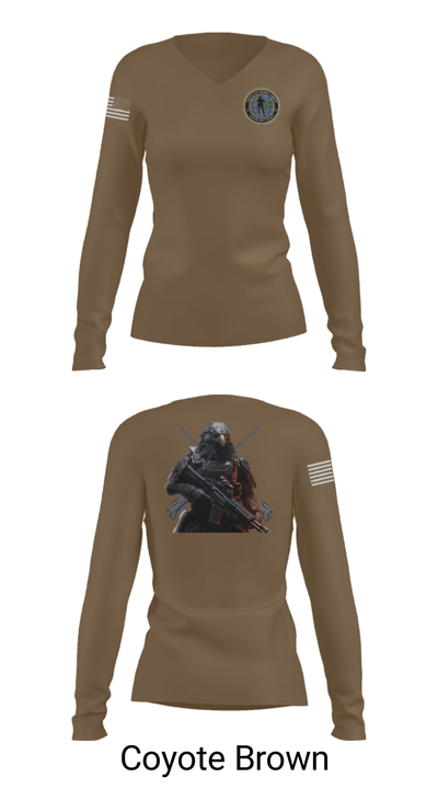 Center for Security Forces Detachment Chesapeake 88189039 Women's Long Sleeve V-neck Shirt - 16