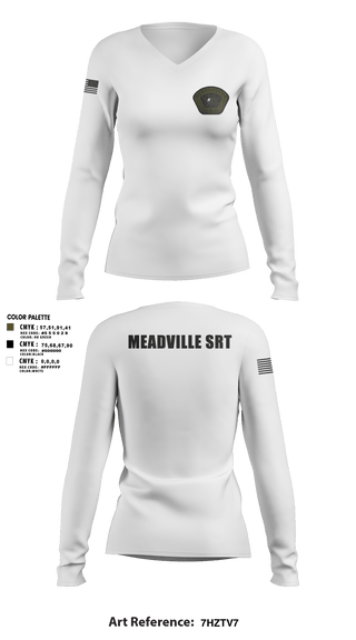 Womens Long Sleeve Vneck Shirt 1, Meadville SRT, Police, Teamtime, Team time, sublimation, custom sports apparel, team uniforms, spirit wear, spiritwear, sports uniforms, custom shirts, team store, custom team store, fundraiser sports, apparel fundraiser