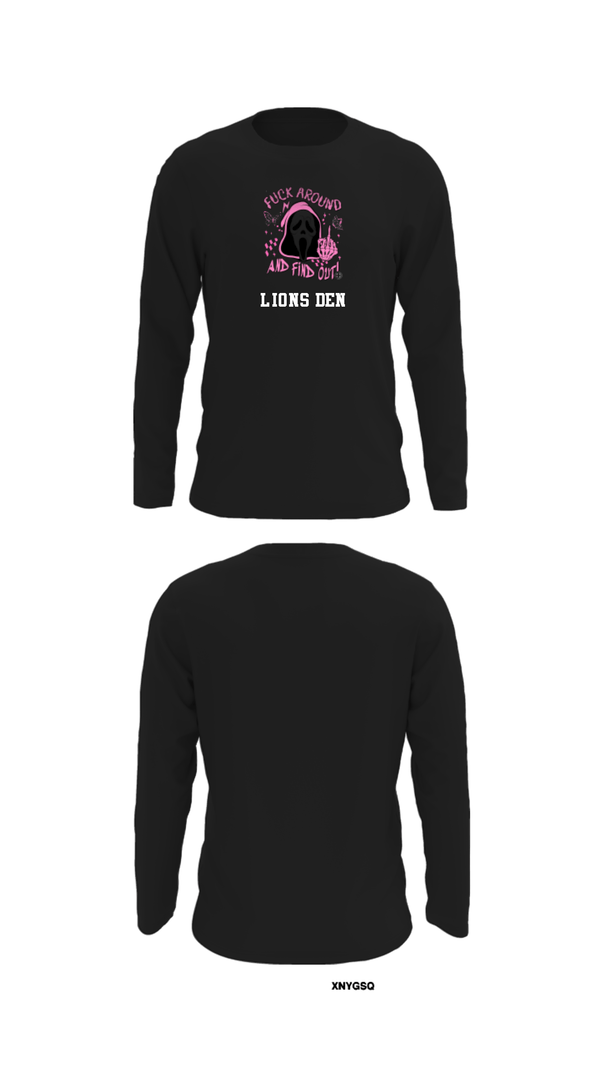 Long Sleeve Performance Shirt, Lions den, Football, Teamtime, Team time, sublimation, custom sports apparel, team uniforms, spirit wear, spiritwear, sports uniforms, custom shirts, team store, custom team store, fundraiser sports, apparel fundraiser