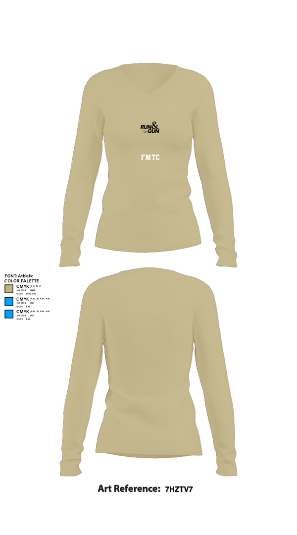 Womens Long Sleeve Vneck Shirt, FMTC, Marines, Teamtime, Team time, sublimation, custom sports apparel, team uniforms, spirit wear, spiritwear, sports uniforms, custom shirts, team store, custom team store, fundraiser sports, apparel fundraiser