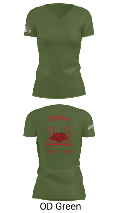 811th EN CO 58008246 Women's Short Sleeve V-neck Shirt - 46