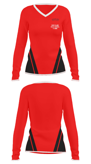 Women's Long Sleeve Vneck Shirt, Southland High School Tennis, Tennis, Teamtime, Team time, sublimation, custom sports apparel, team uniforms, spirit wear, spiritwear, sports uniforms, custom shirts, team store, custom team store, fundraiser sports, apparel fundraiser