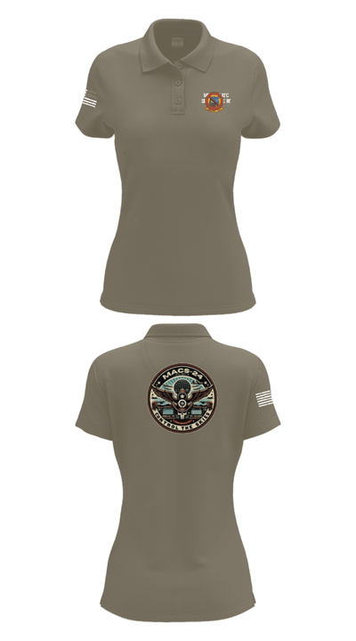 MACS 24 ATC Detachment A 44411642 Women's Short Sleeve Performance Polo  - 75