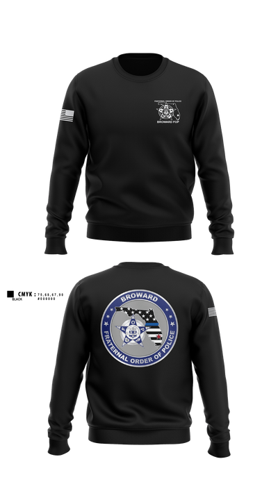 Broward Fraternal Order of Police 91005967 Crew Neck Sweatshirt - 3