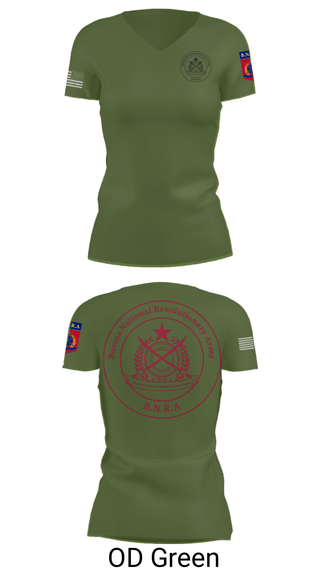 Women's Short Sleeve Vneck Shirt, B.N.R.A, Army, Teamtime, Team time, sublimation, custom sports apparel, team uniforms, spirit wear, spiritwear, sports uniforms, custom shirts, team store, custom team store, fundraiser sports, apparel fundraiser