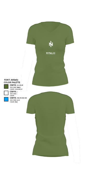 Vitalii 64188372 Women's Short Sleeve V-neck Shirt - 44