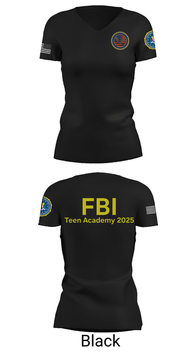 FBI Citizens Academy 38142590 Women's Short Sleeve V-neck Shirt - 38