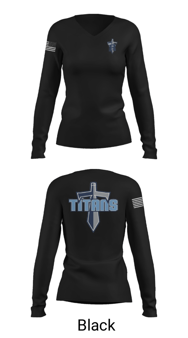 Women's Long Sleeve Vneck Shirt, Ridgeland High School Baseball, Baseball, Teamtime, Team time, sublimation, custom sports apparel, team uniforms, spirit wear, spiritwear, sports uniforms, custom shirts, team store, custom team store, fundraiser sports, apparel fundraiser