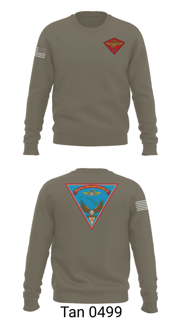 Crew Neck Sweatshirt, Marine Air Group 24, Marines, Teamtime, Team time, sublimation, custom sports apparel, team uniforms, spirit wear, spiritwear, sports uniforms, custom shirts, team store, custom team store, fundraiser sports, apparel fundraiser