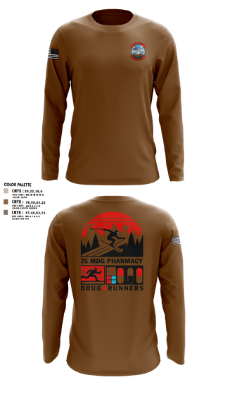 Long Sleeve Performance Shirt, 75 HCOS SGGD, Air Force, Teamtime, Team time, sublimation, custom sports apparel, team uniforms, spirit wear, spiritwear, sports uniforms, custom shirts, team store, custom team store, fundraiser sports, apparel fundraiser