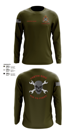 Long Sleeve Performance Shirt, 758th SMC, Army, Teamtime, Team time, sublimation, custom sports apparel, team uniforms, spirit wear, spiritwear, sports uniforms, custom shirts, team store, custom team store, fundraiser sports, apparel fundraiser