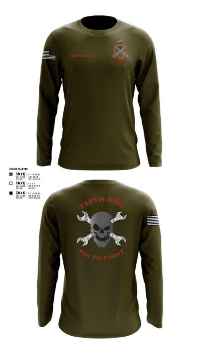 758th SMC 429395 Long Sleeve Performance Shirt - 9