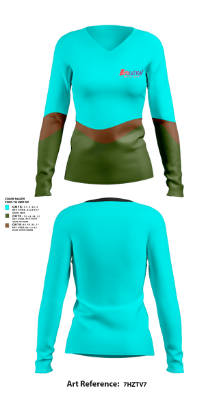 Womens Long Sleeve Vneck Shirt, Evolution Martial Arts, , Teamtime, Team time, sublimation, custom sports apparel, team uniforms, spirit wear, spiritwear, sports uniforms, custom shirts, team store, custom team store, fundraiser sports, apparel fundraiser