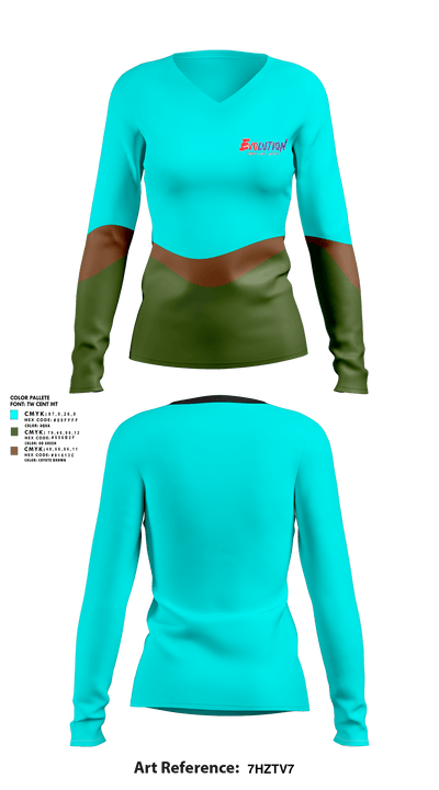 Evolution Martial Arts 86420377 Women's Long Sleeve V-neck Shirt - 1