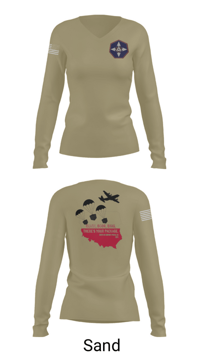909th HR Company 6800651 Women's Long Sleeve V-neck Shirt - 97