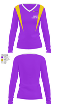 Robinson Middle School Track 2312219 Women's Long Sleeve V-neck Shirt - 28
