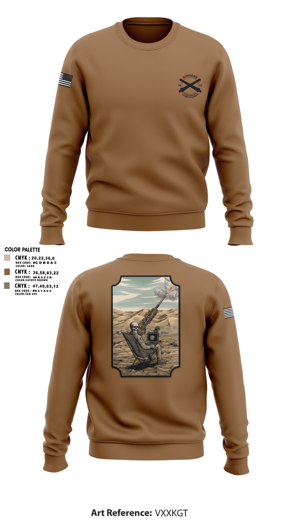 Crew Neck Sweatshirt, C-BTRY FDC, Army, Teamtime, Team time, sublimation, custom sports apparel, team uniforms, spirit wear, spiritwear, sports uniforms, custom shirts, team store, custom team store, fundraiser sports, apparel fundraiser