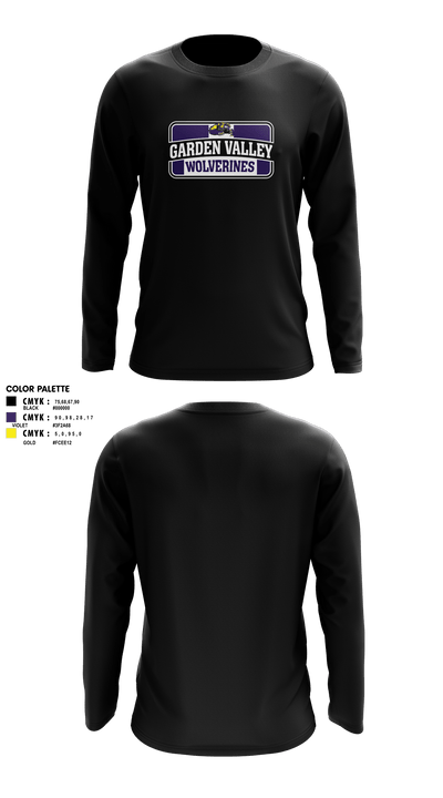 Garden Valley Wolverines 38799509 Long Sleeve Performance Shirt - 3