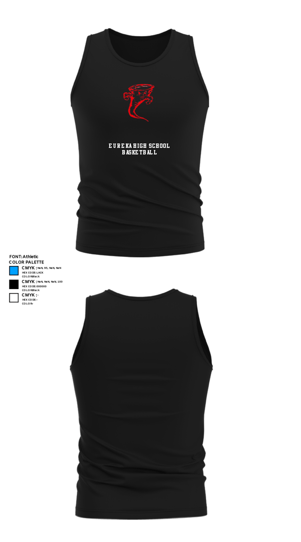 Tank Top, Eureka High School Basketball, Women's Basketball, Teamtime, Team time, sublimation, custom sports apparel, team uniforms, spirit wear, spiritwear, sports uniforms, custom shirts, team store, custom team store, fundraiser sports, apparel fundraiser