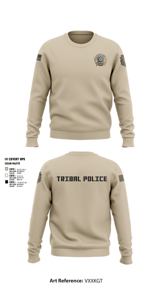 Crew Neck Sweatshirt, Eastern Shawnee Tribal Police, Police, Teamtime, Team time, sublimation, custom sports apparel, team uniforms, spirit wear, spiritwear, sports uniforms, custom shirts, team store, custom team store, fundraiser sports, apparel fundraiser