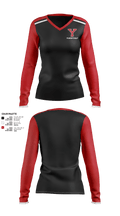 Yukon High School Golf 59897349 Women's Long Sleeve V-neck Shirt - 41