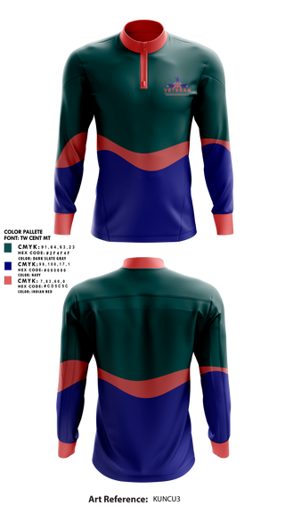 Quarter Zip Jacket, Veteran Contracting Servíces, , Teamtime, Team time, sublimation, custom sports apparel, team uniforms, spirit wear, spiritwear, sports uniforms, custom shirts, team store, custom team store, fundraiser sports, apparel fundraiser