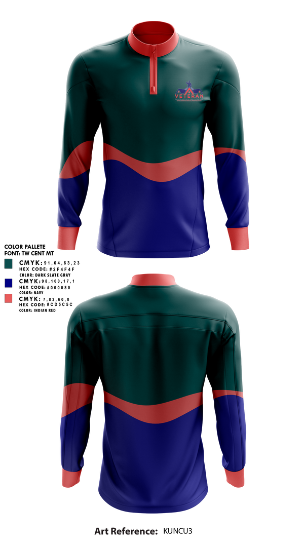 Quarter Zip Jacket, Veteran Contracting Servíces, , Teamtime, Team time, sublimation, custom sports apparel, team uniforms, spirit wear, spiritwear, sports uniforms, custom shirts, team store, custom team store, fundraiser sports, apparel fundraiser