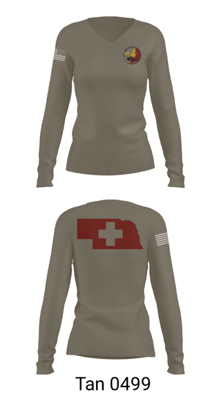Women's Long Sleeve Vneck Shirt, Delta Company, , Teamtime, Team time, sublimation, custom sports apparel, team uniforms, spirit wear, spiritwear, sports uniforms, custom shirts, team store, custom team store, fundraiser sports, apparel fundraiser