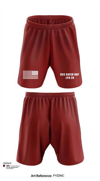 Athletic Shorts With Pockets, USS GREEN BAY LPD 20, Navy, Teamtime, Team time, sublimation, custom sports apparel, team uniforms, spirit wear, spiritwear, sports uniforms, custom shirts, team store, custom team store, fundraiser sports, apparel fundraiser