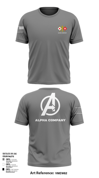 Short Sleeve Performance Shirt, Alpha Company, Army, Teamtime, Team time, sublimation, custom sports apparel, team uniforms, spirit wear, spiritwear, sports uniforms, custom shirts, team store, custom team store, fundraiser sports, apparel fundraiser