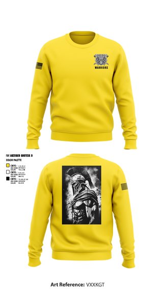 Crew Neck Sweatshirt, Warriors, Army, Teamtime, Team time, sublimation, custom sports apparel, team uniforms, spirit wear, spiritwear, sports uniforms, custom shirts, team store, custom team store, fundraiser sports, apparel fundraiser
