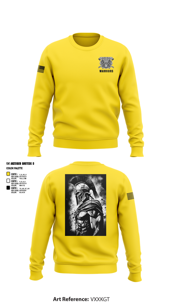 Crew Neck Sweatshirt, Warriors, Army, Teamtime, Team time, sublimation, custom sports apparel, team uniforms, spirit wear, spiritwear, sports uniforms, custom shirts, team store, custom team store, fundraiser sports, apparel fundraiser