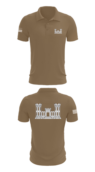 Short Sleeve Performance Polo, 250TH ENGINEERING COMPANY, National Guard, Teamtime, Team time, sublimation, custom sports apparel, team uniforms, spirit wear, spiritwear, sports uniforms, custom shirts, team store, custom team store, fundraiser sports, apparel fundraiser